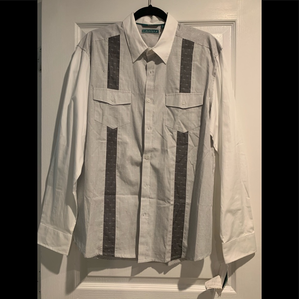 Cubavera Slim fit button down shirt